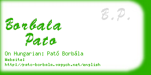 borbala pato business card