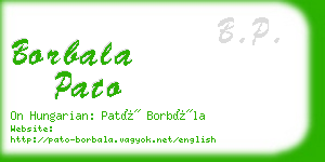 borbala pato business card